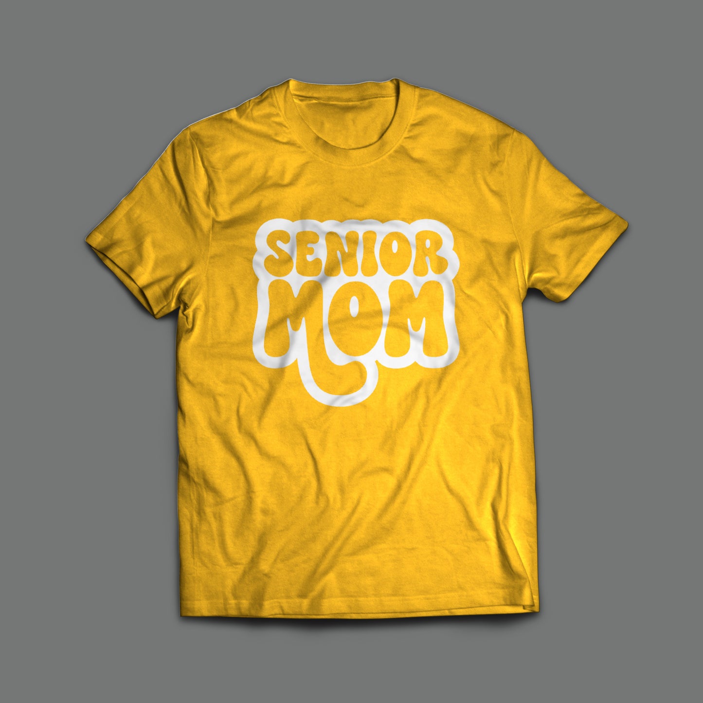 Senior Mom Bubble Letter T-Shirt