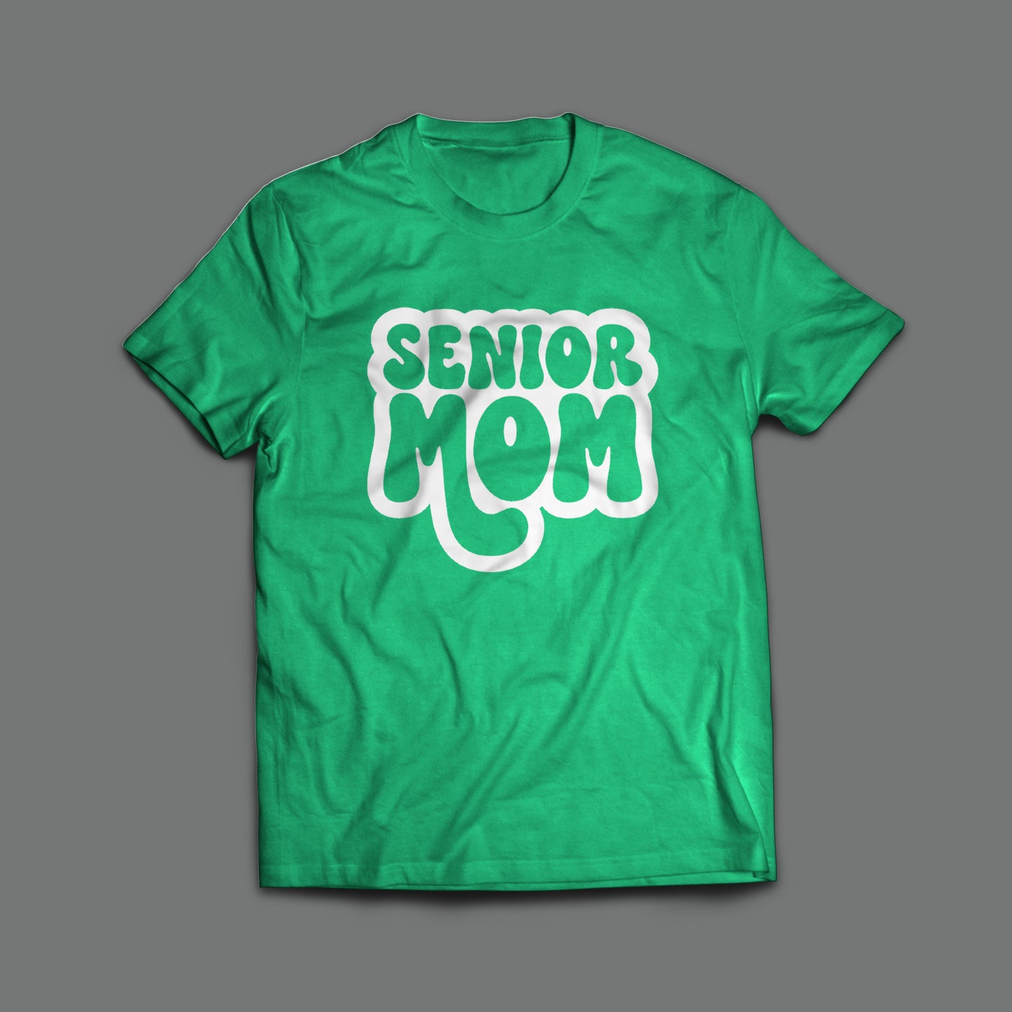 Senior Mom Bubble Letter T-Shirt