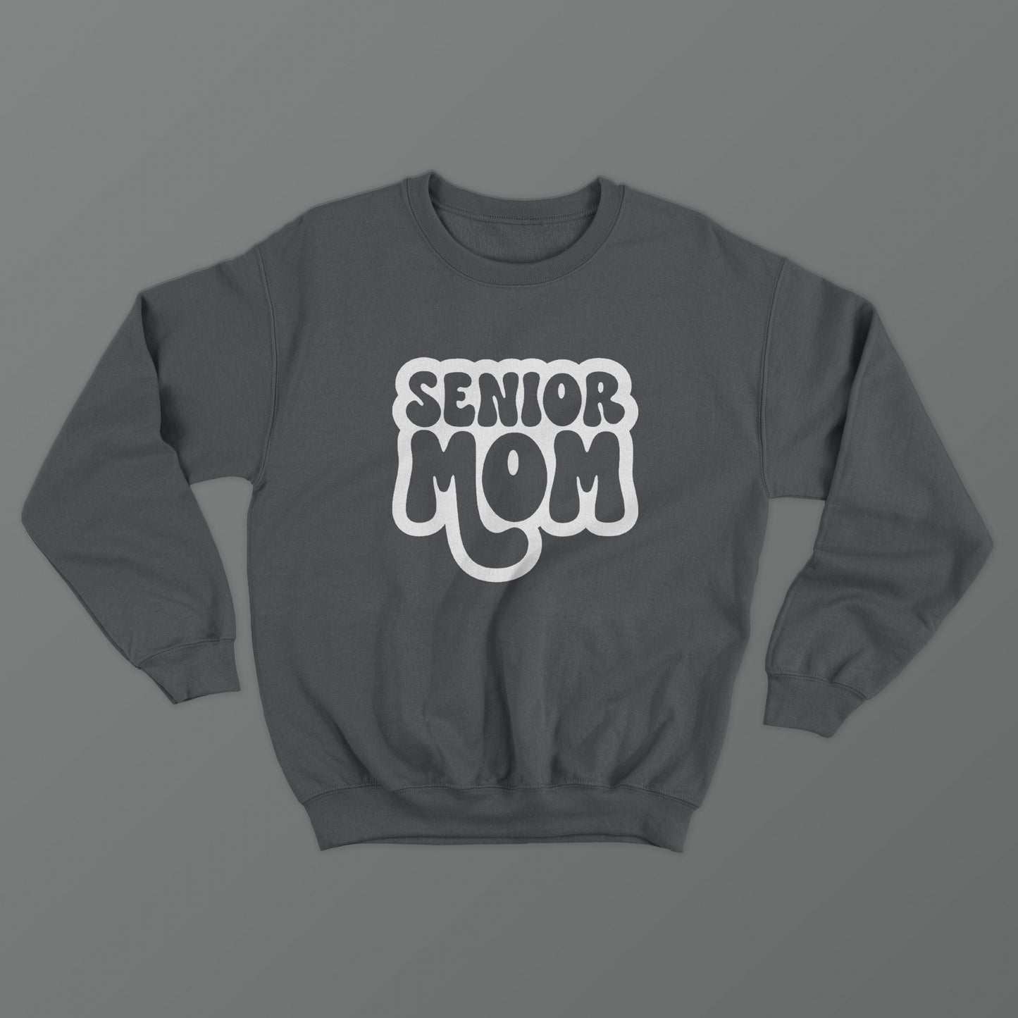 Senior Mom Bubble Letter Crewneck