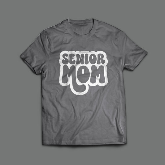 Senior Mom Bubble Letter T-Shirt