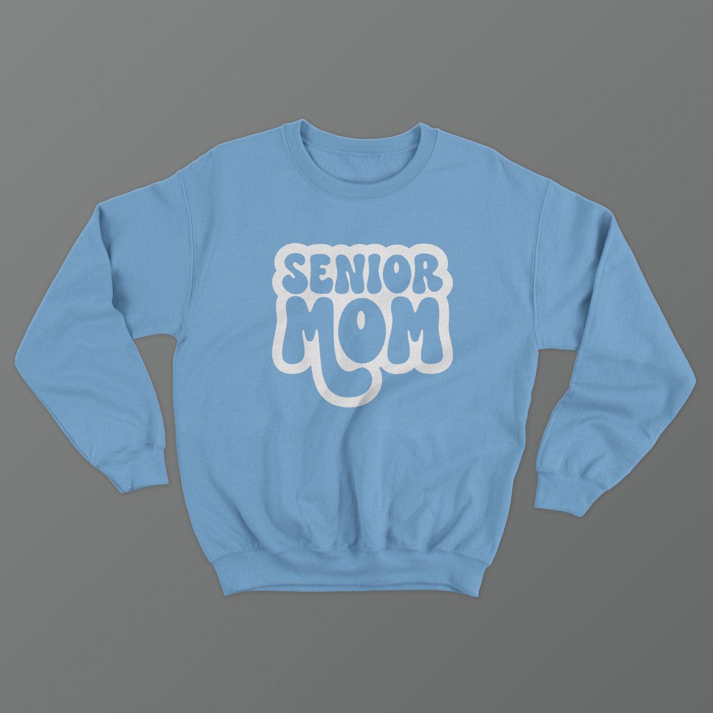 Senior Mom Bubble Letter Crewneck