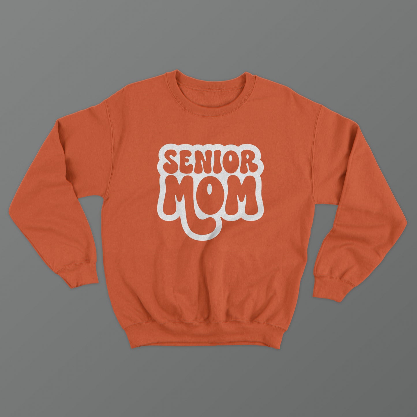 Senior Mom Bubble Letter Crewneck