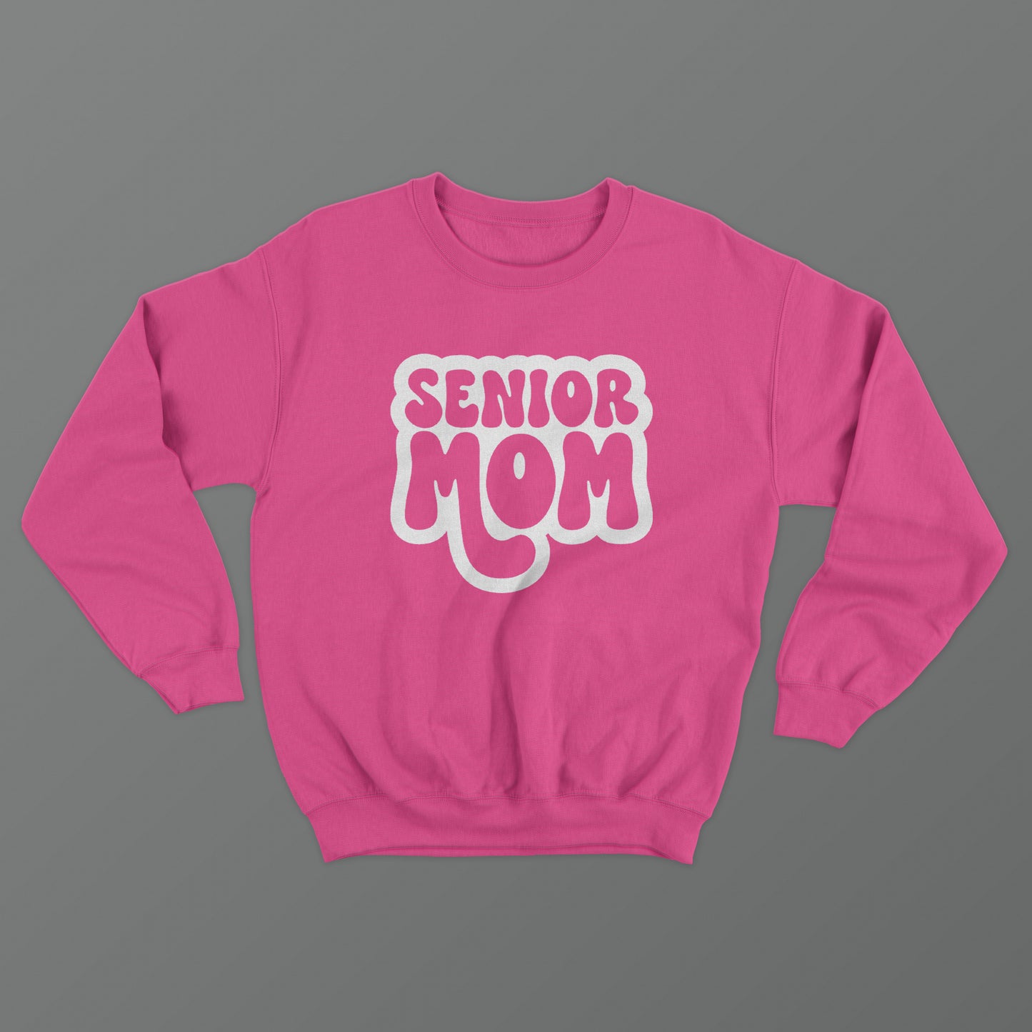 Senior Mom Bubble Letter Crewneck