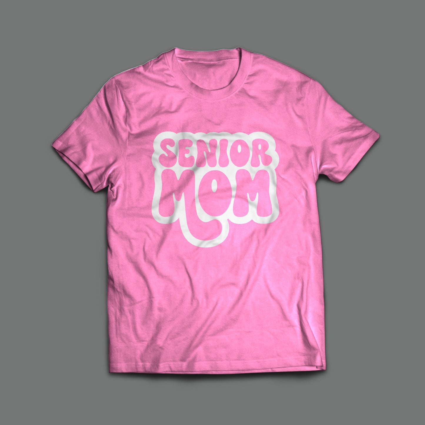 Senior Mom Bubble Letter T-Shirt