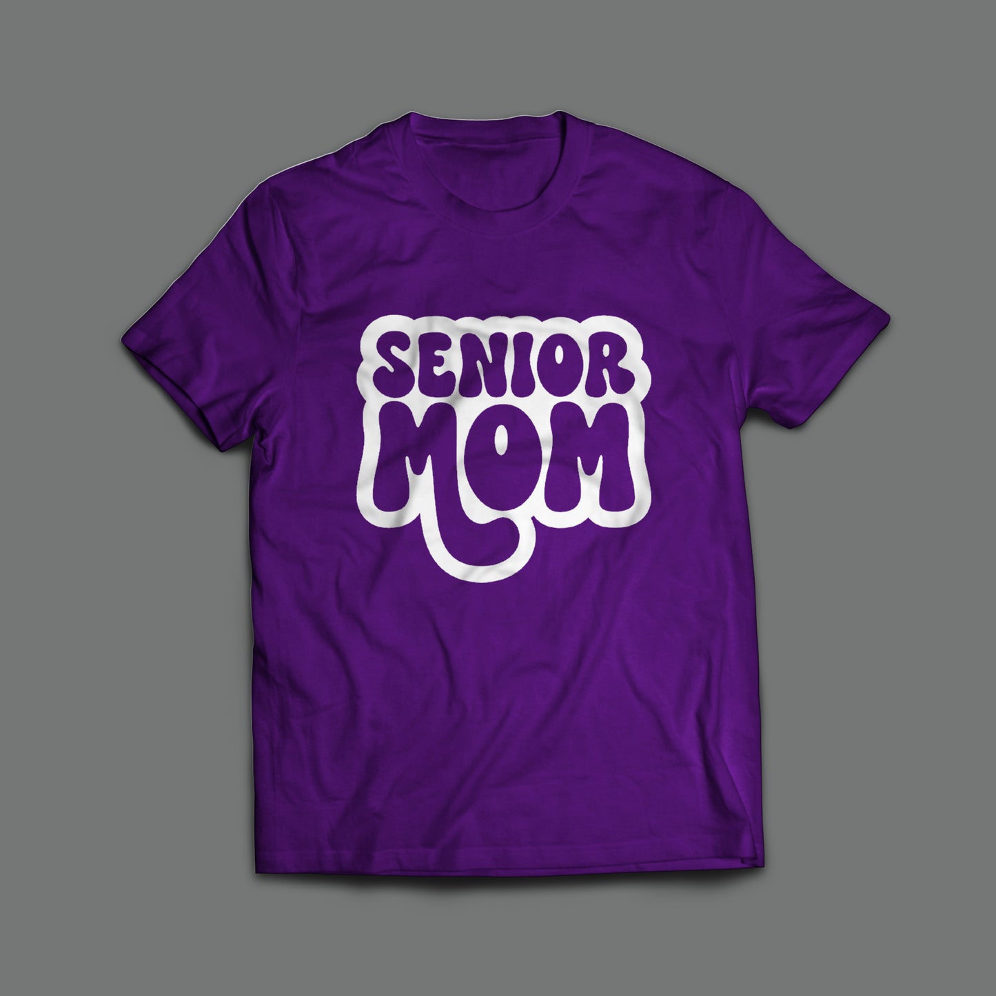 Senior Mom Bubble Letter T-Shirt