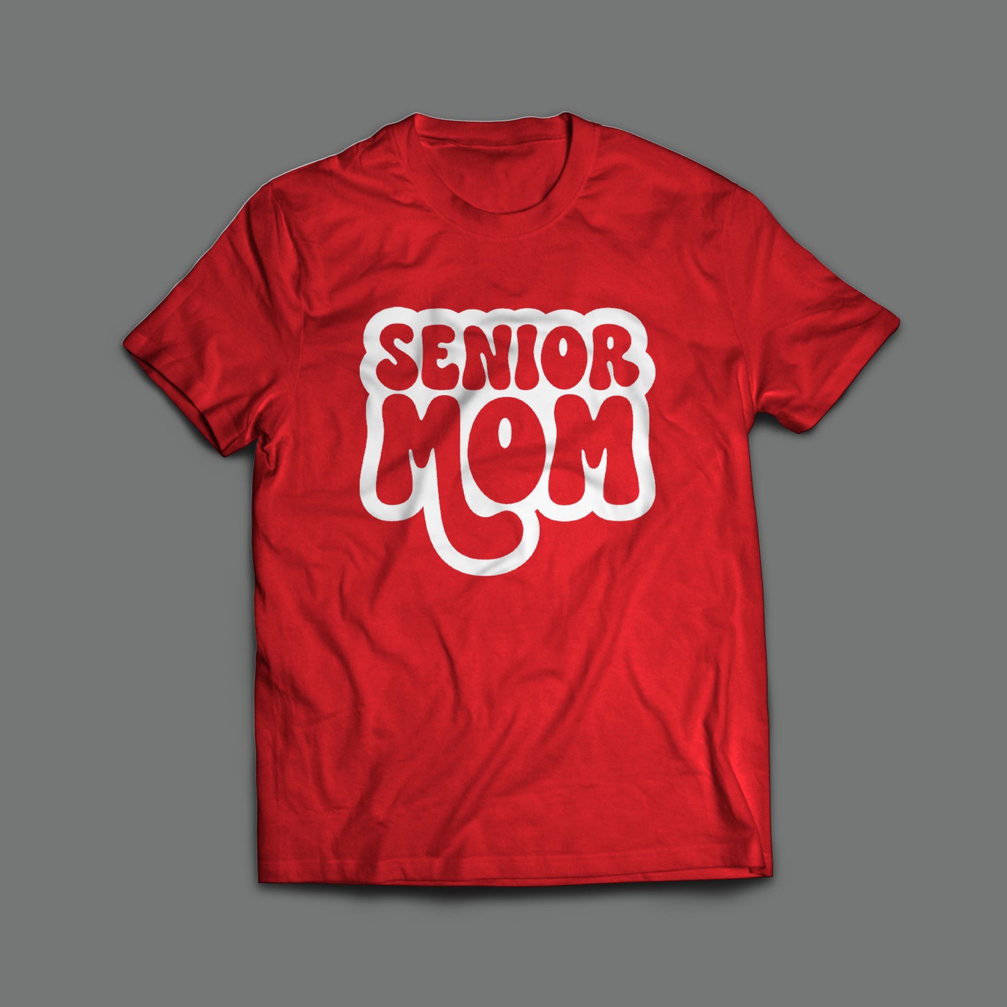 Senior Mom Bubble Letter T-Shirt