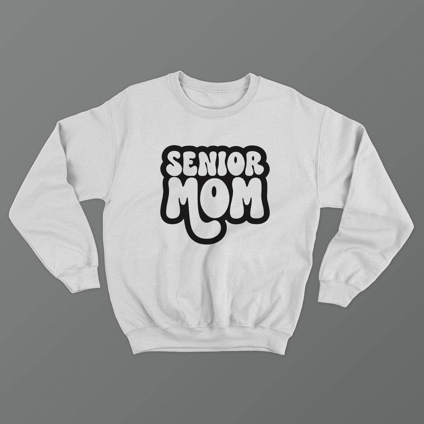 Senior Mom Bubble Letter Crewneck