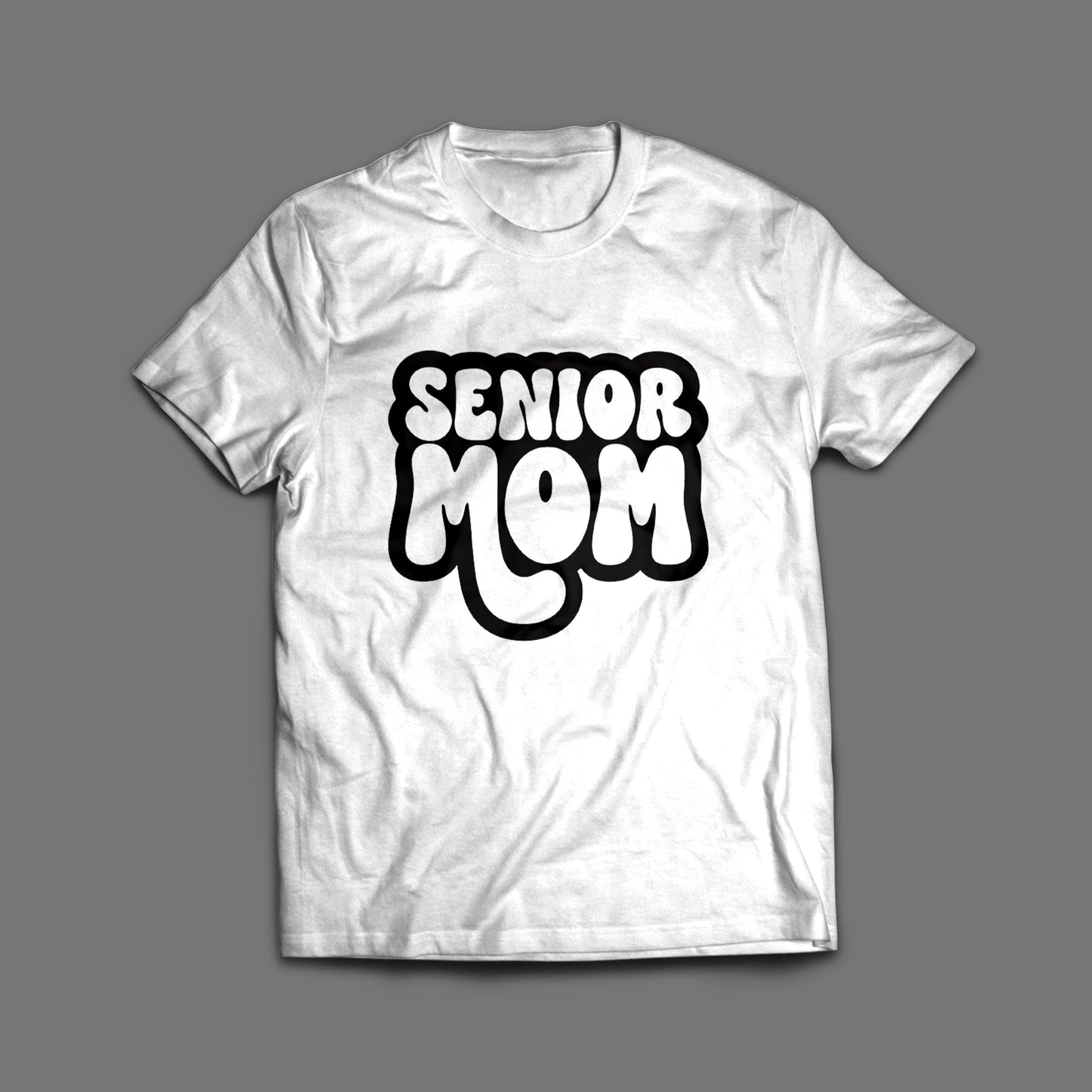 Senior Mom Bubble Letter T-Shirt