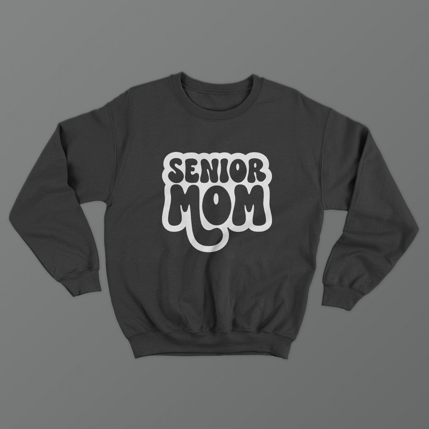 Senior Mom Bubble Letter Crewneck