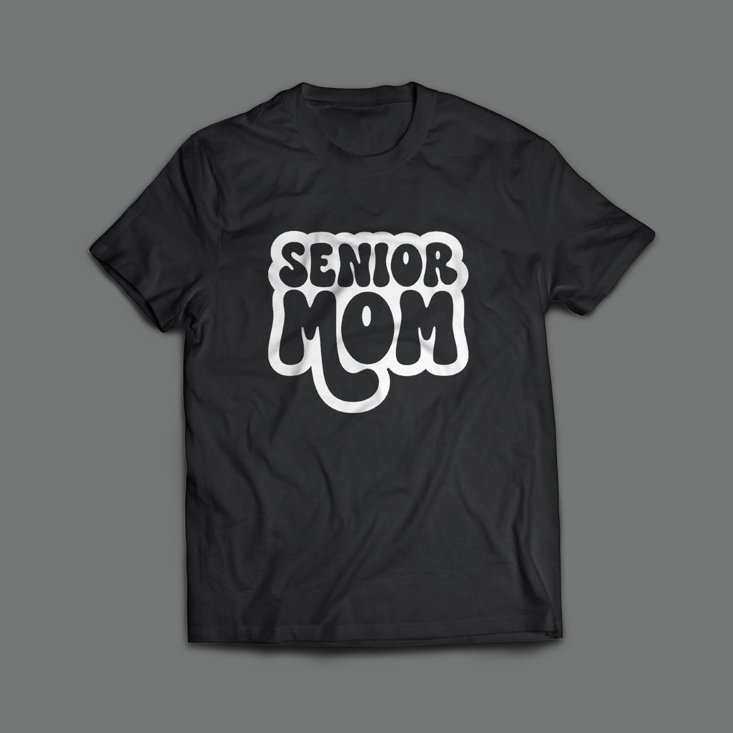 Senior Mom Bubble Letter T-Shirt