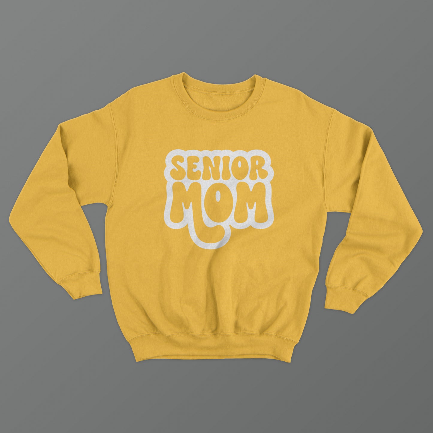 Senior Mom Bubble Letter Crewneck