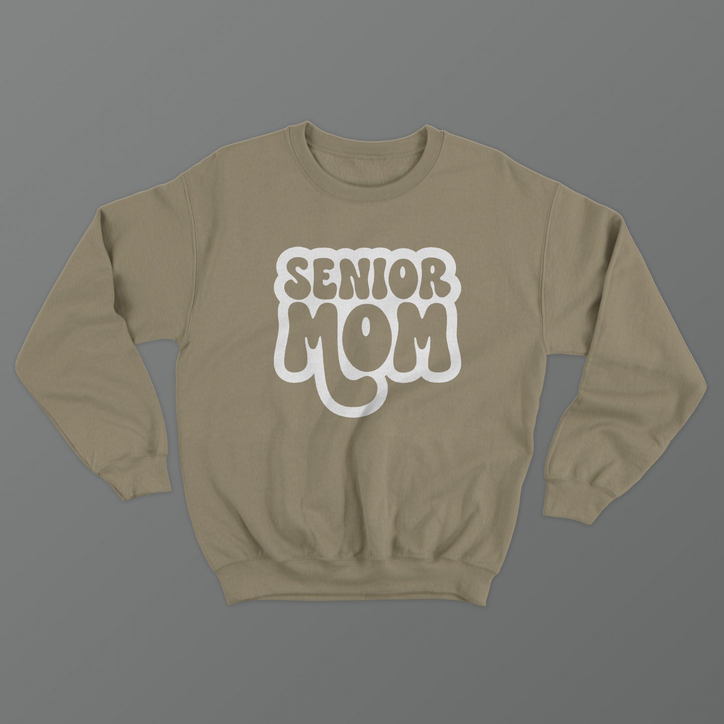 Senior Mom Bubble Letter Crewneck