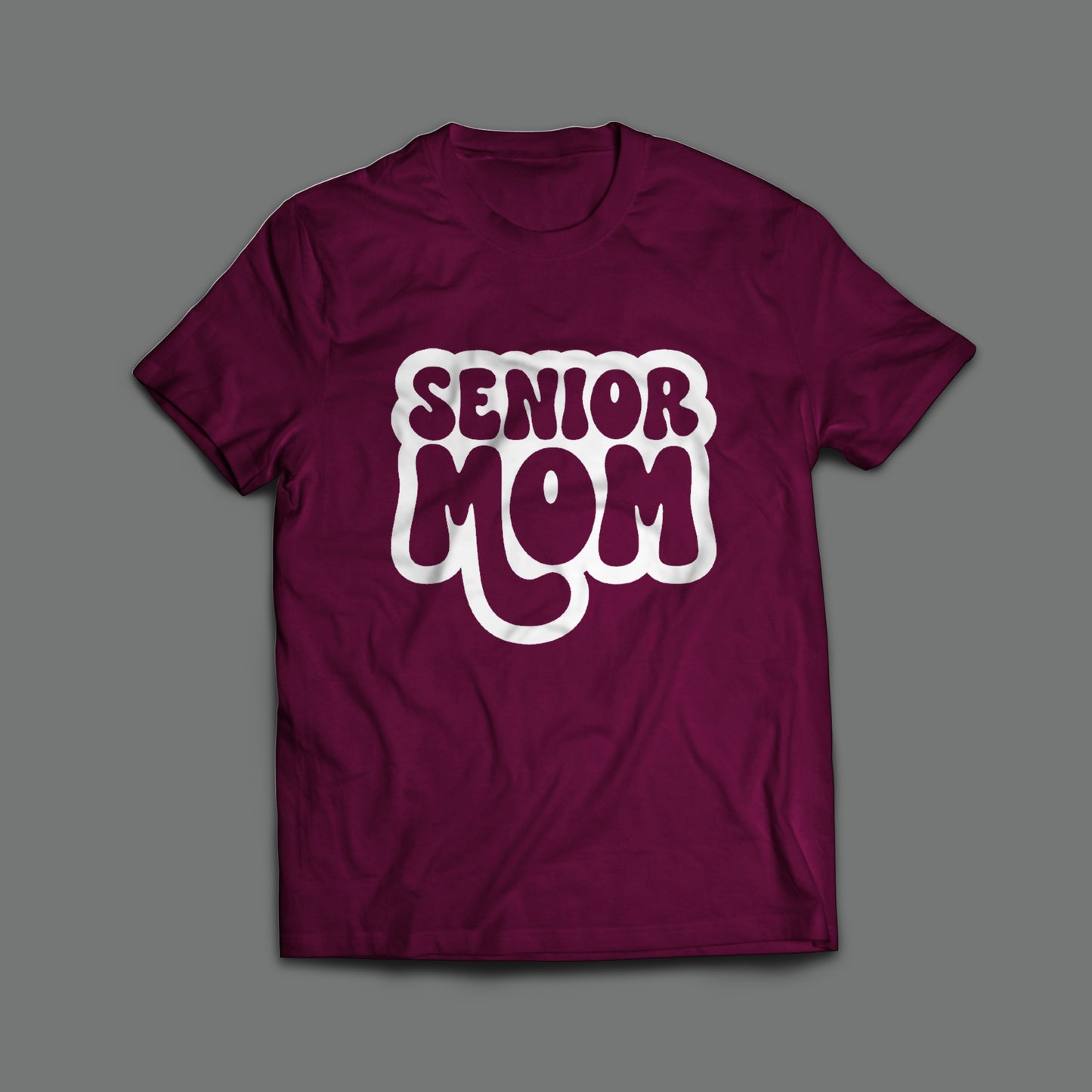 Senior Mom Bubble Letter T-Shirt