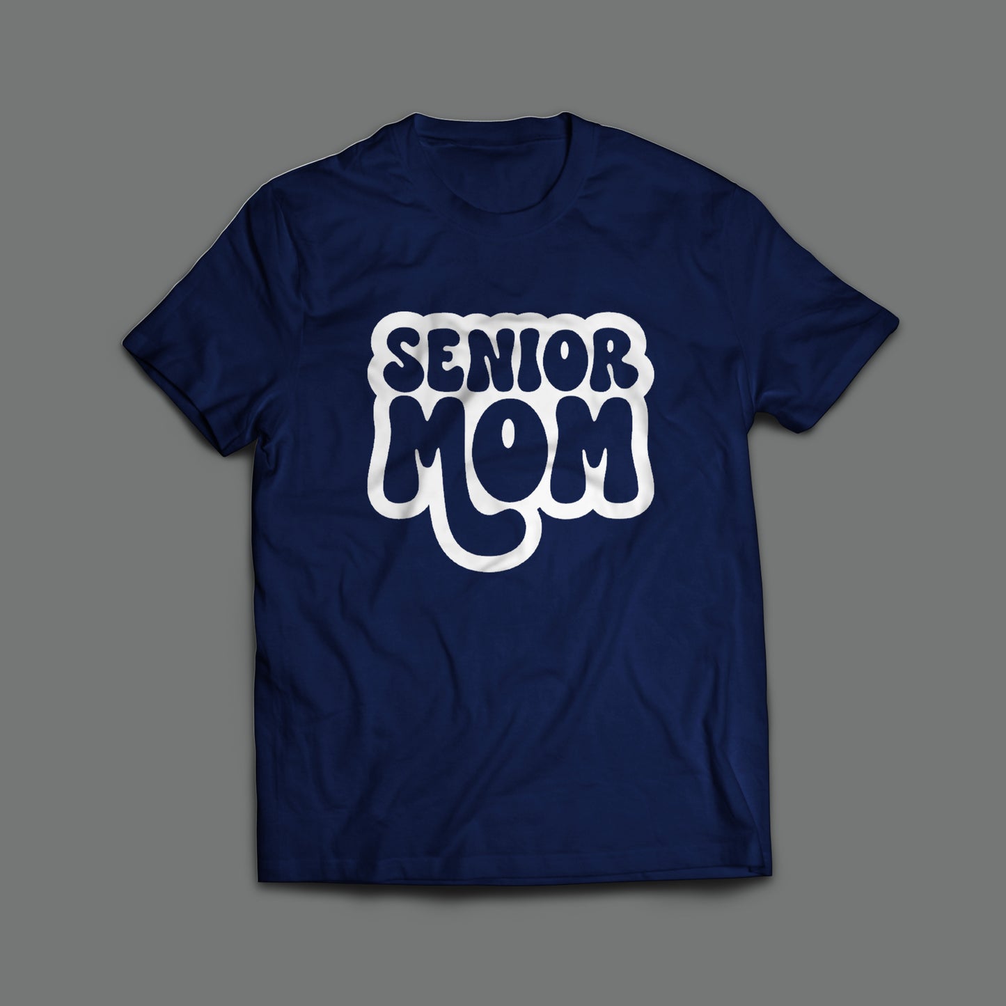 Senior Mom Bubble Letter T-Shirt