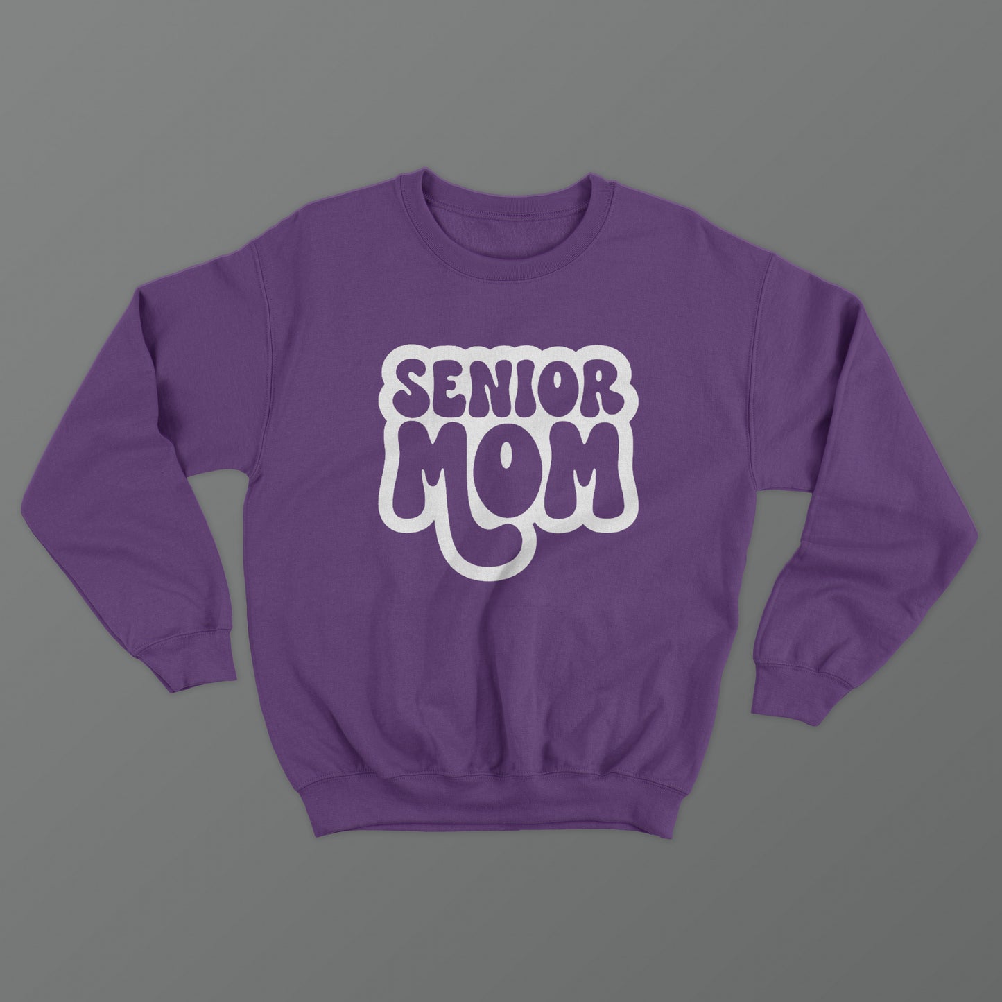 Senior Mom Bubble Letter Crewneck