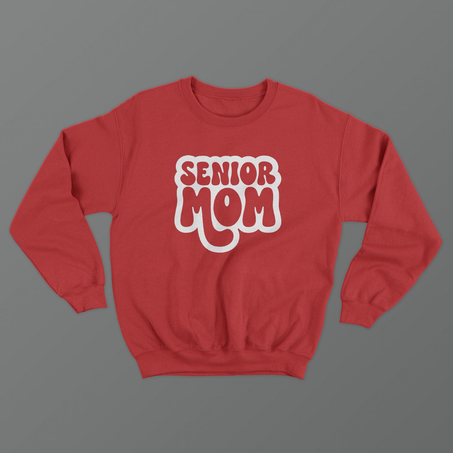 Senior Mom Bubble Letter Crewneck